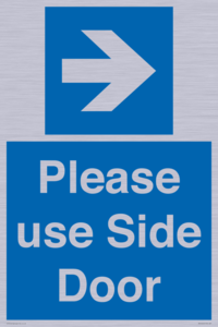 Please use Side Door (arrow Right) 